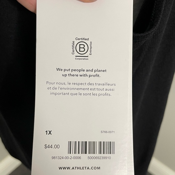 NWT Athleta Well Rested Rib Sleep Tank Black NWT - Picture 4 of 6